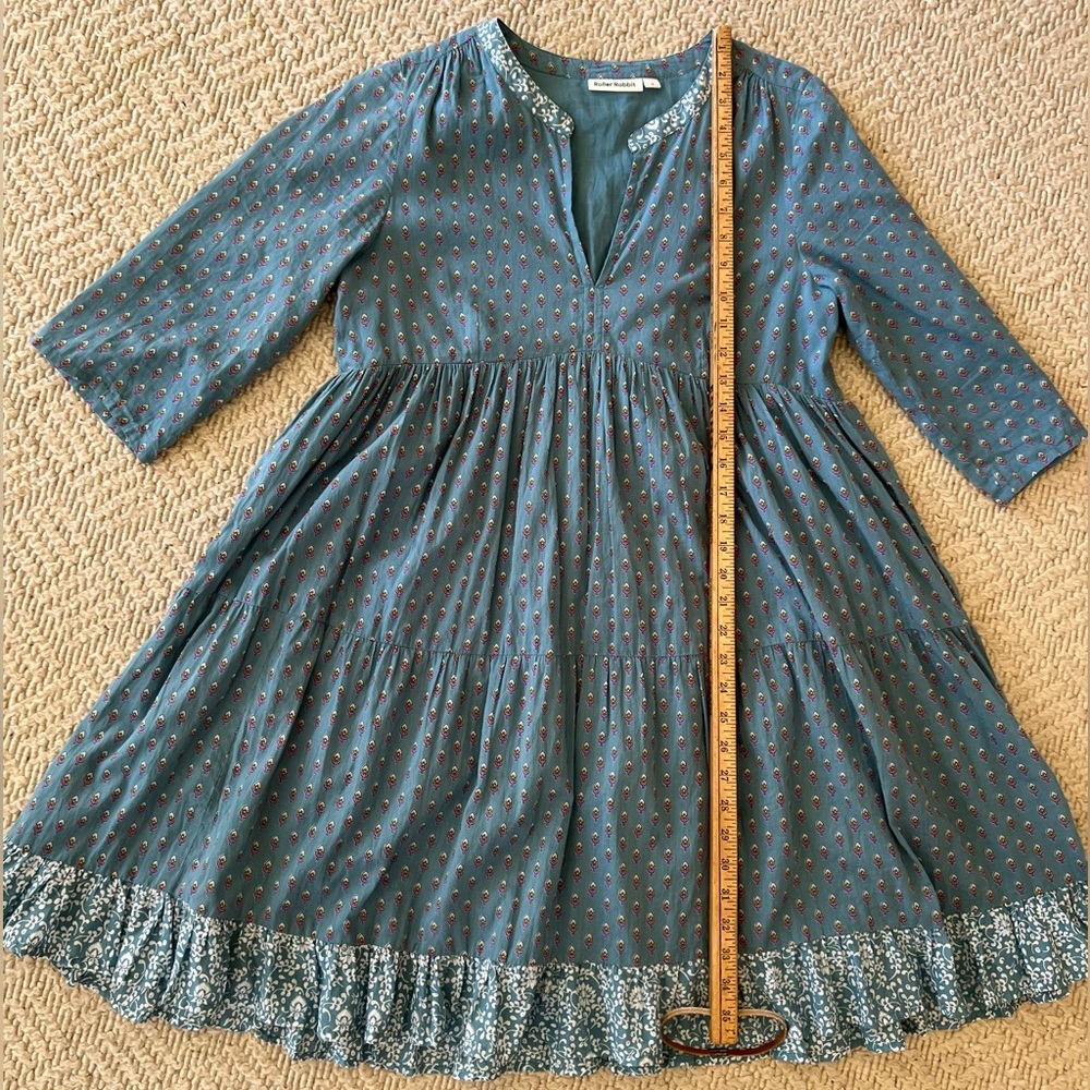 NWOT Roller Rabbit Tiered Peasant Dress - S - Picture 3 of 9